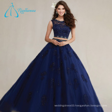 Scoop Floor Length Lace Appliques Real Sample Quinceanera Dress